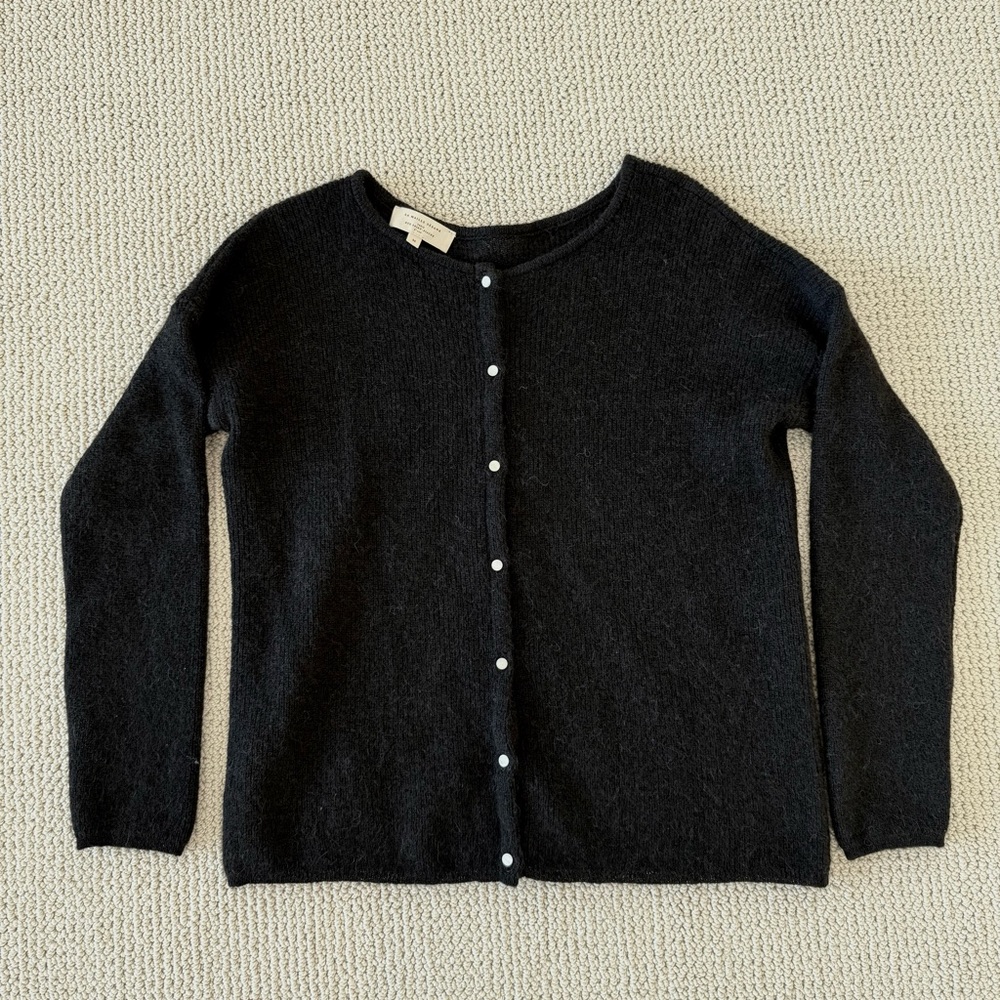 Sezane Gaspard Cardigan - Super Kid Mohair - Black